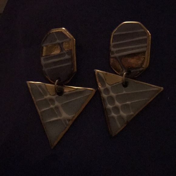 Vintage art  deco earrings - Picture 4 of 4